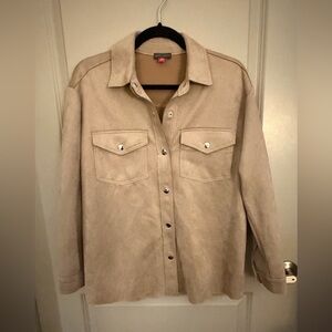 Vince Camuto Suede Shacket with Snaps | Size XS